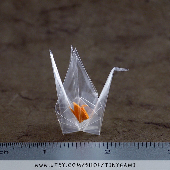 Special Delivery Clear Origami Crane
