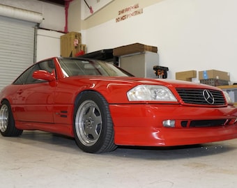 FLS-B R129 Mercedes 1996-2002 Sport Bumper Chin Lip Spoiler Kit -  For Facelift SL500 SL600 AMG SL320 V12 V8
