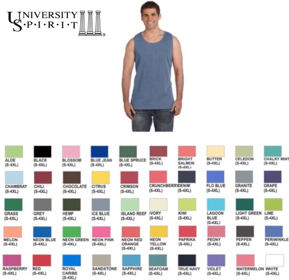 Comfort Colors Tank With Sorority Box Design Etsy