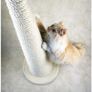 The Wizard's Hat: Vanilla Edition - Handmade Huge Sisal Cat Scratching Post - Choose Your Favourite Colour