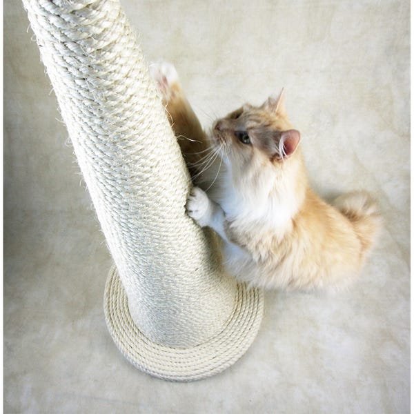 The Wizard's Hat: Vanilla Edition - Handmade Huge Sisal Cat Scratching Post - Choose Your Favourite Colour