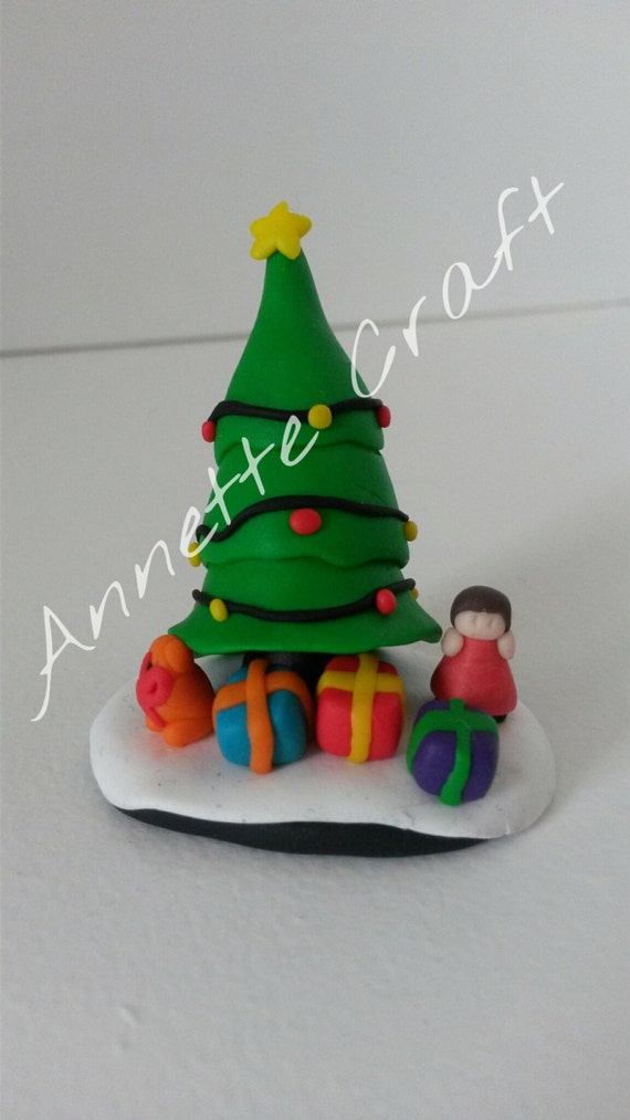 Christmas Tree Claydough Cake Topper Etsy
