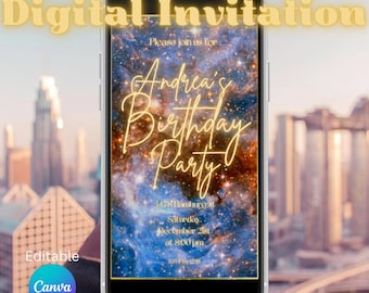 Birthday Party Video Invitation, Birthday Party Digital Invitation, Birthday Party Invitation, Video Invitation, Birthday Party Evite