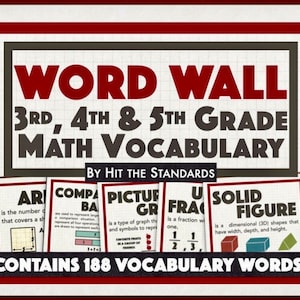 WORD WALL, Math Vocabulary Posters, Educational Posters, Classroom Decoration, Printable Poster, Math Posters, Math Decoration, Teacher Gift