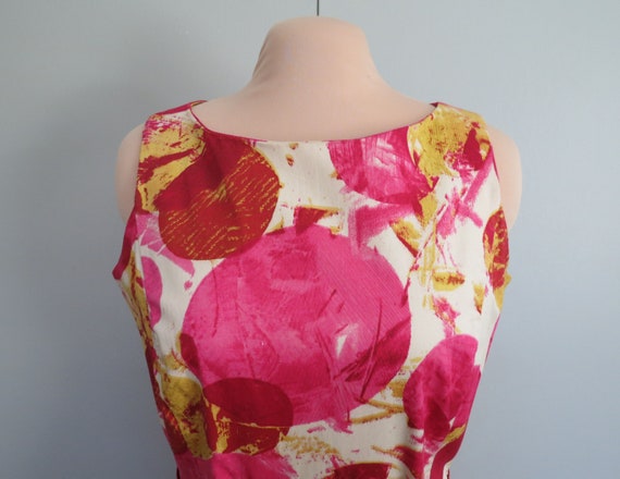 Fuchsia Print Fit & Flare Dress: Julian Taylor Cocktail Party Dress, Size 8  - Etsy