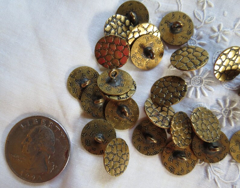 Brass Buttons Decorative Metal Flat Shank Buttons Western/ Etsy