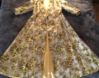 Vintage 1950s A. SULKA Co rare women's Silk Dressing Gown/Robe