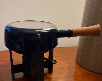 Danish MCM Midnight Blue Dansk Fondue Pot Designed by Jens Quistgaard