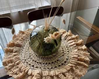 Vintage European Crochet Doily Centerpiece