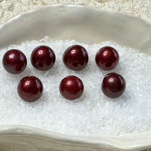 Cranberry Edison Pearls, high luster 12.6-11.5mm pearls, not drilled, big pearls, baroque pearl, pearl jewelry, pearl for pendants