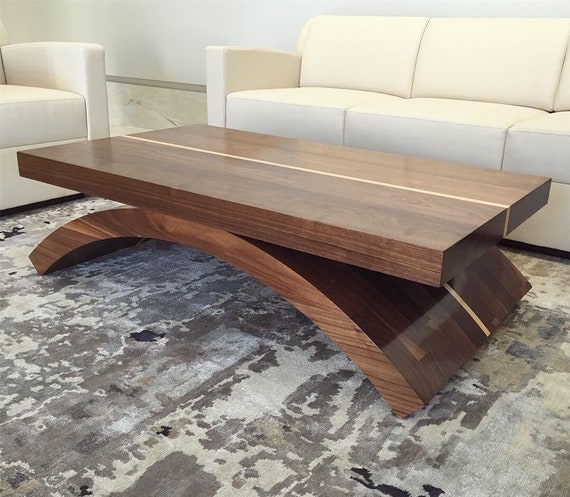 Solid Walnut Arch Coffee Table Etsy