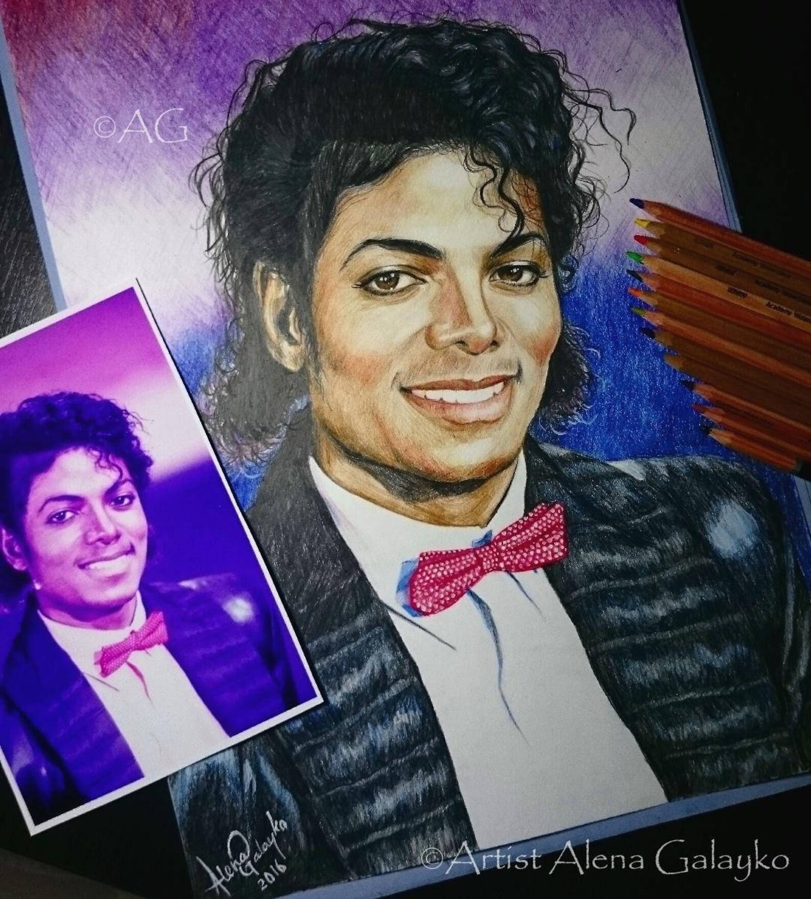 Michael Jackson BILLIE JEAN Original Colored Pencil Drawing Etsy