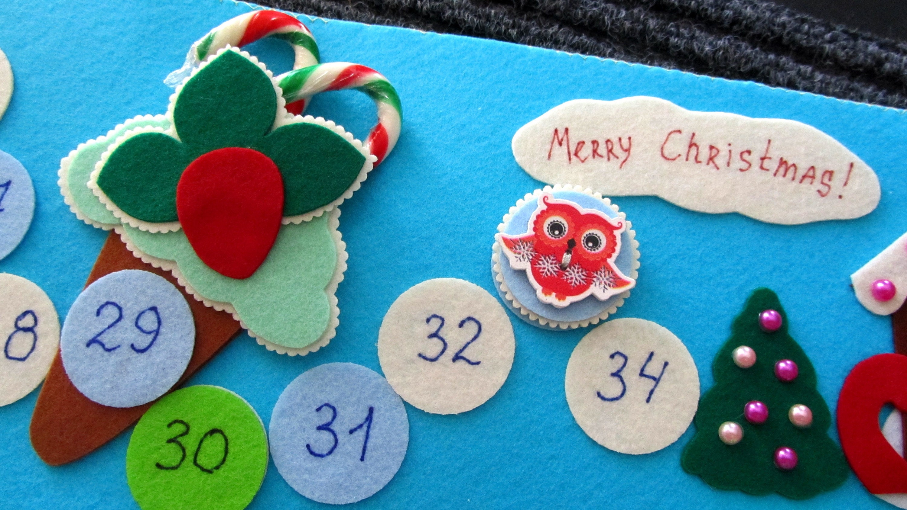 Pattern Christmas Advent Calendar Felt PDF Digital Sewing Etsy