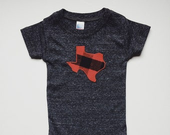 Texas Baby Bodysuit - Black Flannel