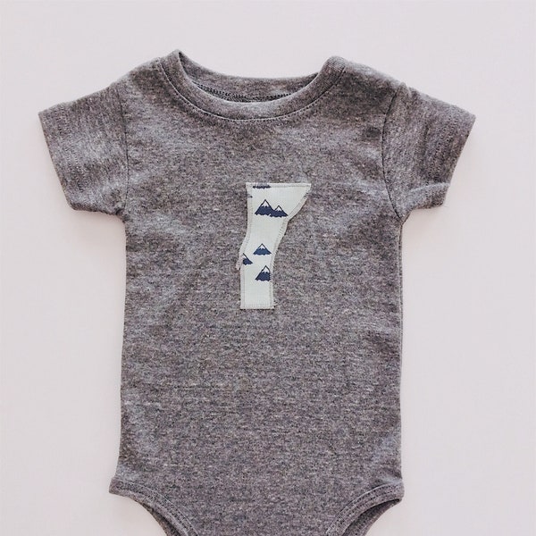 Vermont Baby Bodysuit - Mountains