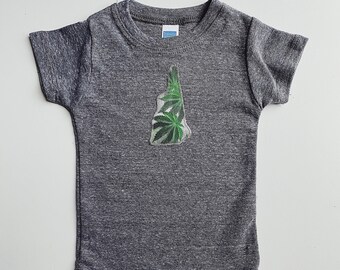 New Hampshire Baby Bodysuit - Cannabis