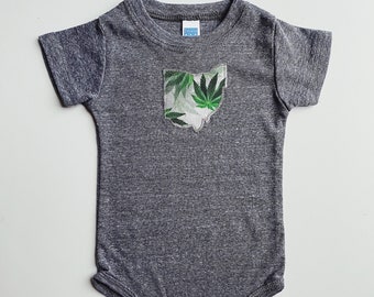 Ohio Baby Bodysuit - Cannabis