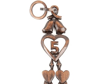 Chain of Love Anniversary Welsh Love Spoon - 5th Anniversary, 10th Anniversary, 20th + 25th 30th + 40th Anniversary, 50th + 60th Anniversary