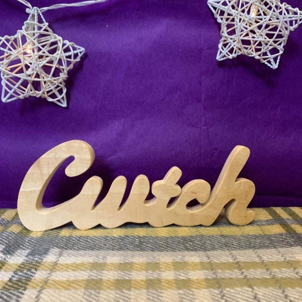 Freestanding Words in Wood Handcut Decorative Welsh Words Etsy UK