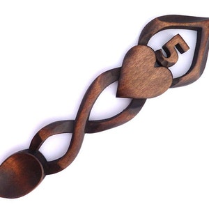 Anniversary or Birthday Love Spoon -Names & Date Engraved Free- 5th, 10th, 15th, 18th, 20th, 21st, 25th, 30th, 40th, 50th, 60th, 70th, 80th