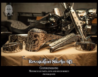 Custom Engraved motorcycle parts