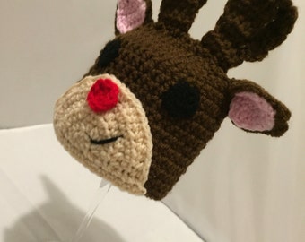 Reindeer Christmas hat // 3D reindeer hat // christmas hat // cute Christmas hat // stocking filler // secret santa