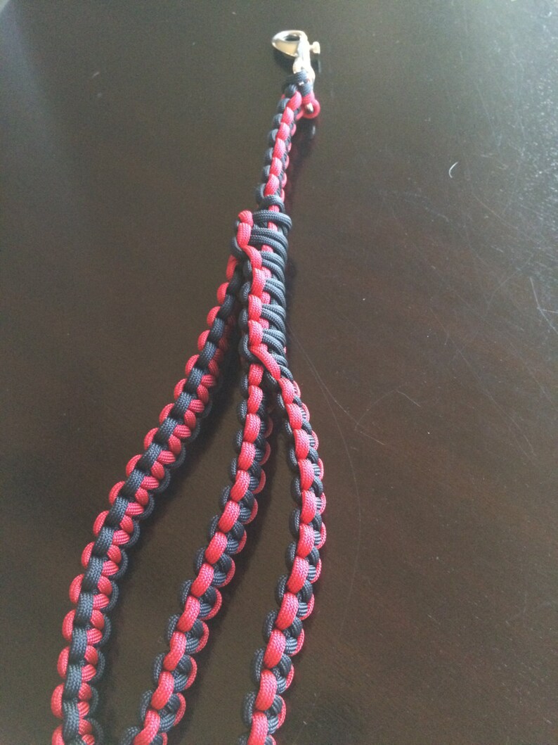 Double Handle Paracord Leash Cobra Weave Etsy