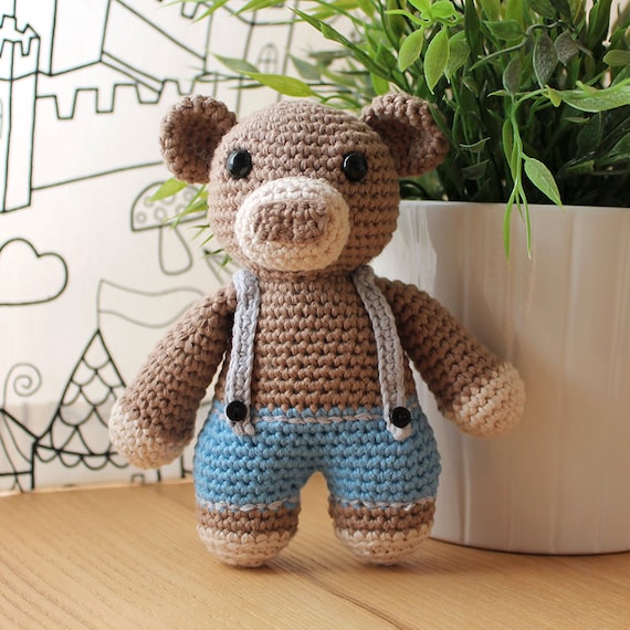 Bear - Animalius. Amigurumi Pattern PDF, Animal Toy, Teddy Nursery Doll, Crochet Pattern, Cute Children Gift, DIY, Crafts, Instant download