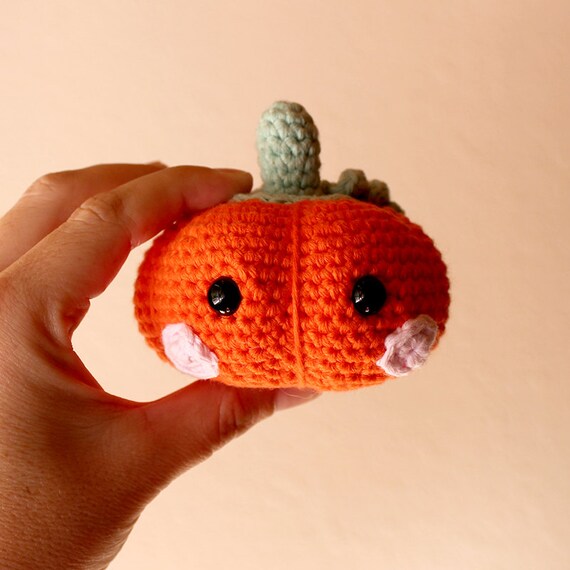 Baby Pumpkin Toy. Halloween Decor, Orange Decorative Art, Cute Gift, Crochet, Home Decor, DIY, Amigurumi Toy, Handmade, Made to Order