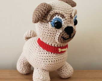 Rolly - Soft Toys. Amigurumi Pattern PDF, Puppy Dog Pals, Puppy Doll, Pug, Pugster, Nursery Crochet, Kids Gift, Dog Toy, DIY Digital File