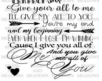 John Legend All Of Me LYRICS print. With your PERSONALISED -  Portugal