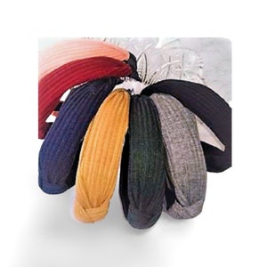 Headbands for women plain colors,knotted,Hair bands for women,for girls,plain solid headwrap, vintage hair accessories, winter bright color.