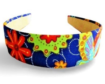 Floral Print Cotton Headband: Wide Yoga Workout Accessory