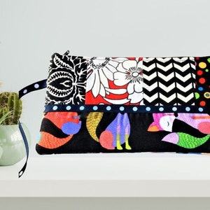 Bolsa pequeña con cremallera, bolsa con cremallera para muñeca, bolsa para teléfono, bolsa pequeña para billetera, en tela de algodón, bolsa de viaje para joyería, cada lado diferente.