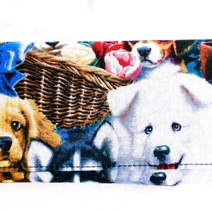 Cartera de tela de algodón Dog Lover, clutch para mujer, ideas de regalo para mujer, tríptico, porta chequera, bolso, monedero