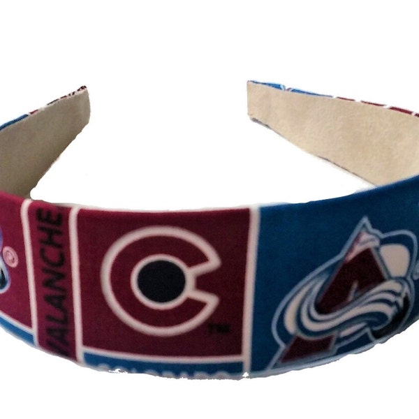 Colorado Avalanche cotton fabric headband, Ice Hockey Team, trendy headband