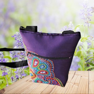 Sac à bandoulière, bandoulière 34 3/4" de long, pochette pour téléphone portable, petit sac à main, fleurs en tissu, bandoulière, sac à bandoulière en tissu, sac de jour, étanche