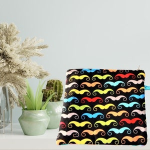 Bolsa pequeña con cremallera, bolsa con cremallera para muñeca, bolsa para teléfono, bolsa pequeña para billetera, en tela de algodón, bolsa de viaje para joyería, cada lado diferente.
