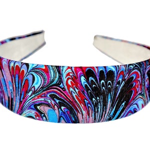 Feather Print Cotton Headband: Wide Boho Hair Accessory