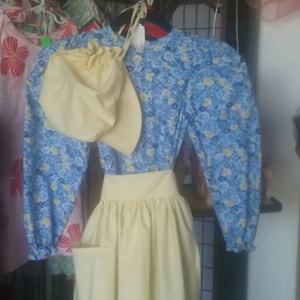 Set di vestiti Pioneer per ragazze, ordina qualsiasi taglia e colore, Prairie Dress, Little House On the Prairie, Laura Ingles