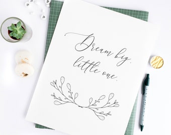 Druck "Dream big, little one" mit Verzierung Zweig