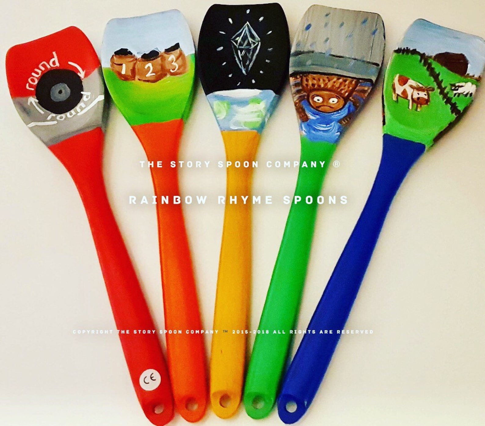 Rainbow Rhyme Song Spoons. Story Spoons. Nursery Rhymes. Song Etsy