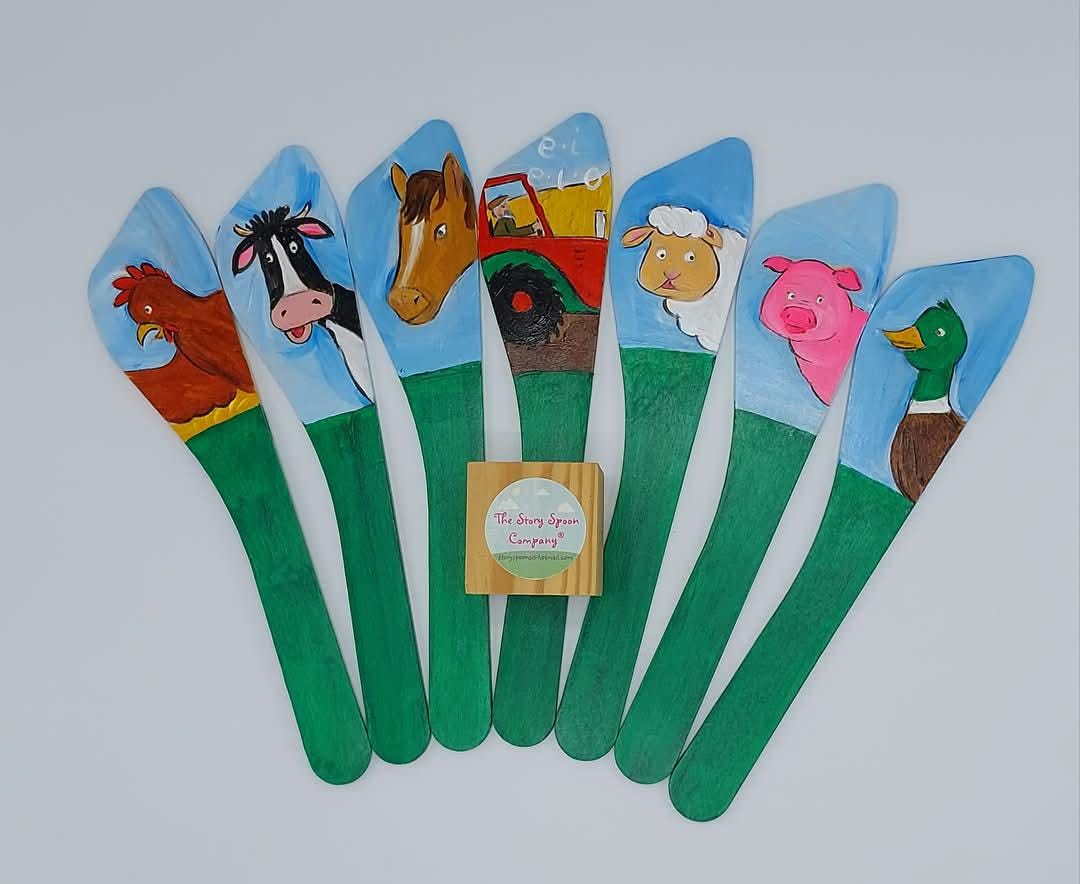 Old Macdonald Story Rhyme Spoons - Small World - Childrens Wooden