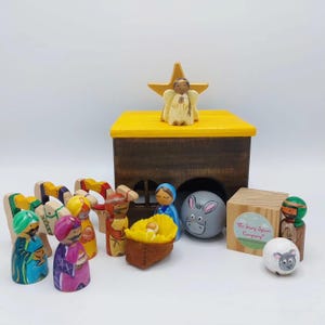 Nativity Set - small world - peg dolls - handmade toys - waldorf - montessori - eyfs - childrens toy - wooden toy - christmas - christian