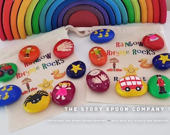 Rainbow Nursery Rhyme Rocks - story stones - nursery rhyme - rainbow - childrens toys - literacy - teaching resource - sensory - educational
