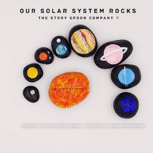 Solar System Stones - space - solar system - story stones - jupiter - mars - earth - venus - sun - uranus - neptune - mercury - science toy