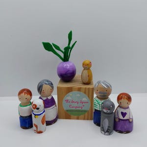 The Enormous Turnip - Small world - childrens wooden toy - waldorf - montessori - educational - teaching resource - peg dolls - eyfs