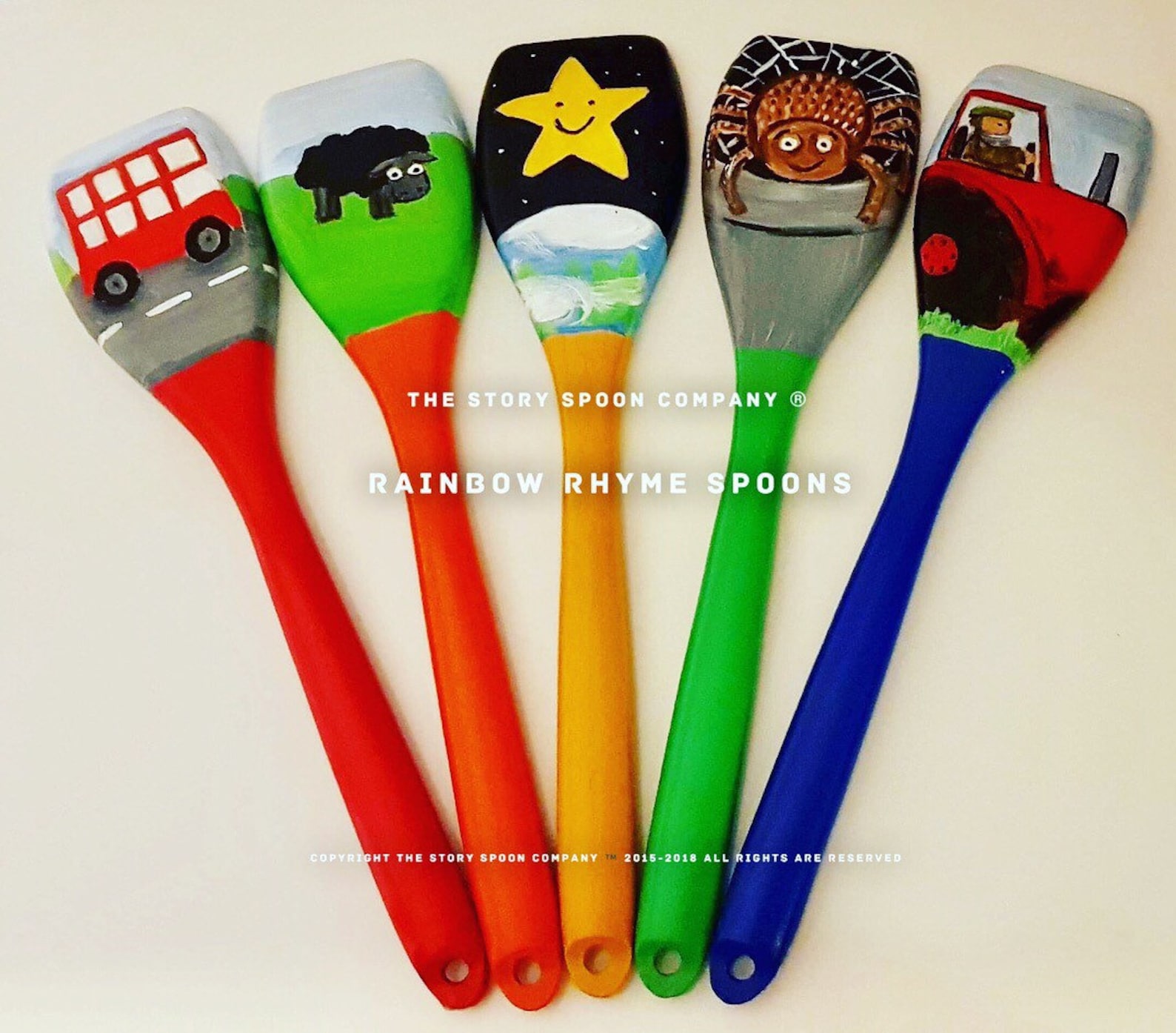 Rainbow Rhyme Song Spoons. Story Spoons. Nursery Rhymes. Song Etsy