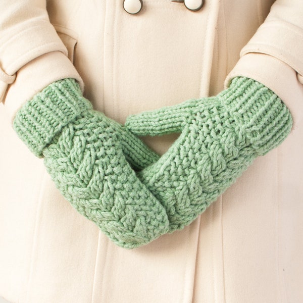 MITTENS - Custom Knit Mittens- Winter Handwarmer for Her- Women's Handknit Chunky Mittens- Women's Cozy Hand Warmer - Hand Knit Hand Warmers