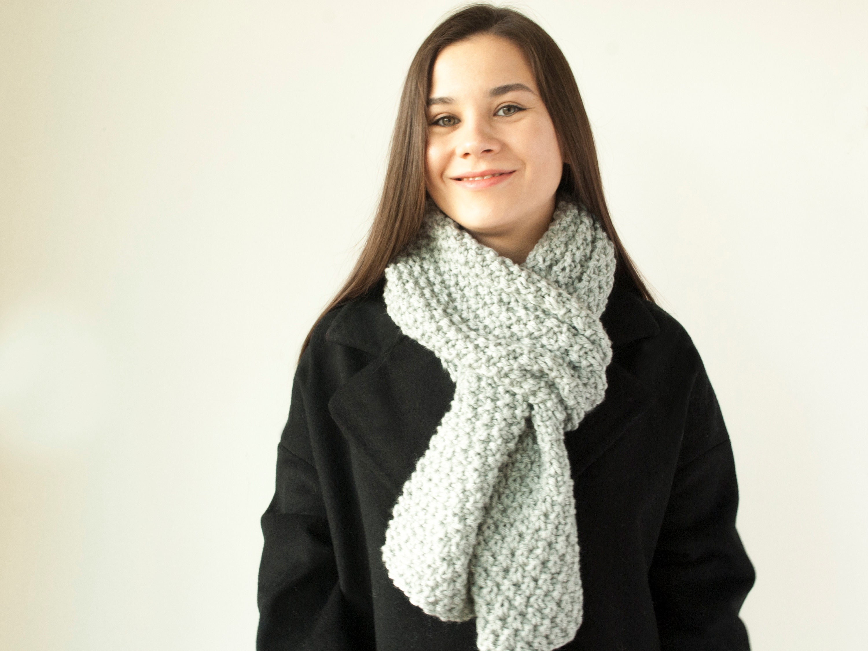 JUEMI【Hemp Mix Knitted Muffler】 Knitted Mufflers - Etsy